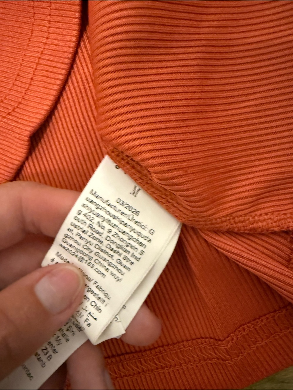 Boohoo Ribbed Racerback Tank Top - Orange - Picture 2 of 3